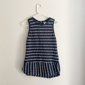 Merona Navy and white Striped Sleeveless Top. Size M